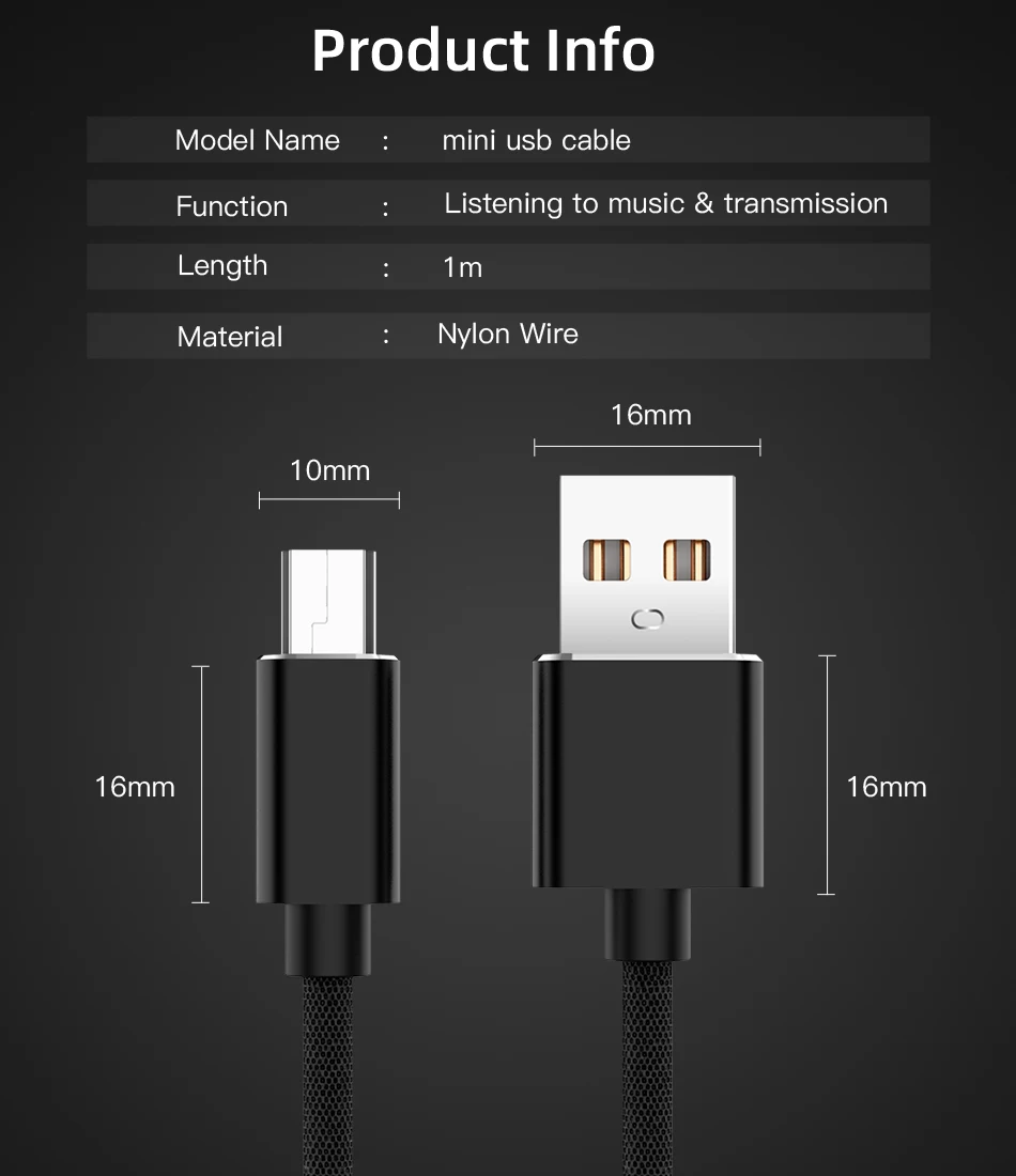1 м Мини USB кабель мини USB к USB кабель для быстрой передачи данных для MP3 MP4 плеера Автомобильный видеорегистратор gps цифровая камера HDD Mini USB
