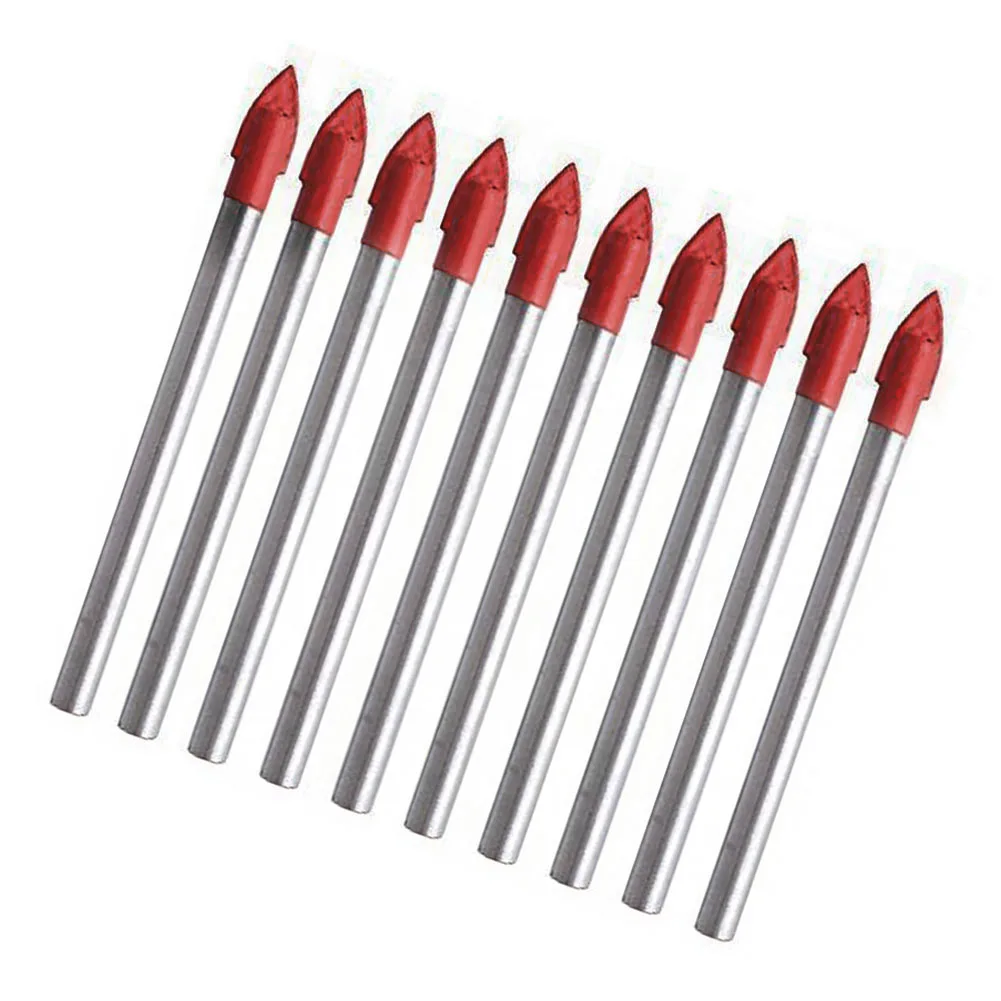 

10pcs Drilling Tool Marble Drill Bit Triangle 6mm Hole Saw Set Wall Multifunctional Glass And Tile Masonry