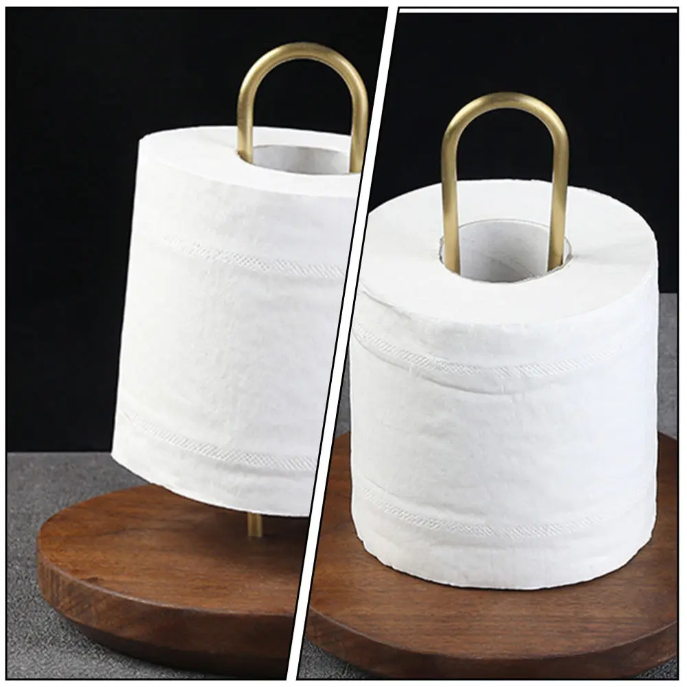 

1Pc Creative Roll Paper Organizer Copper Napkin Rack Home Paper Towel Rack