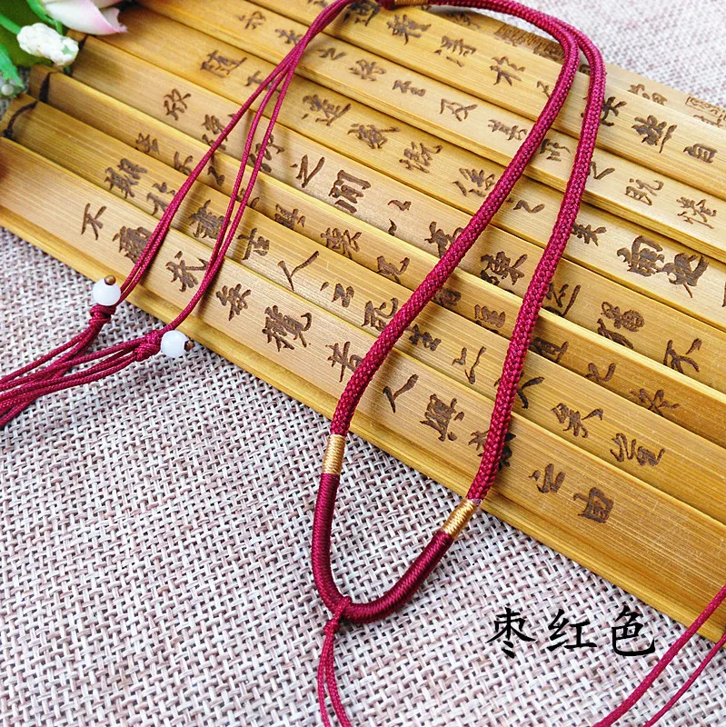 5 шт. ручной вязки ожерелье шелковая нить шнур с узлом для подвески-Золотая