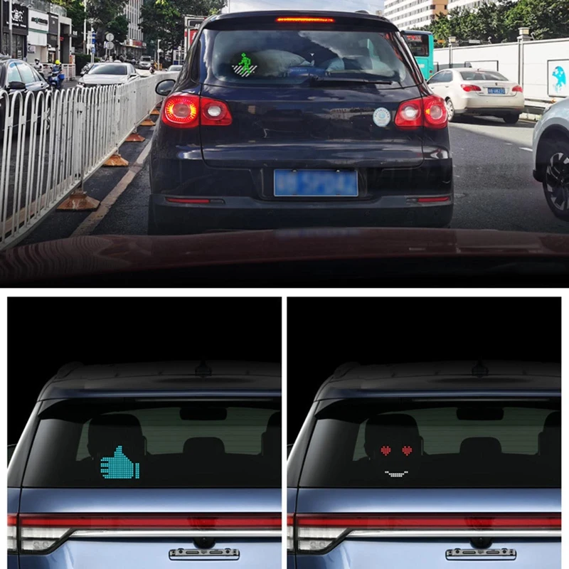 Автомобильный светодиодный экран для заднего стекла автомобиля дисплей RGB
