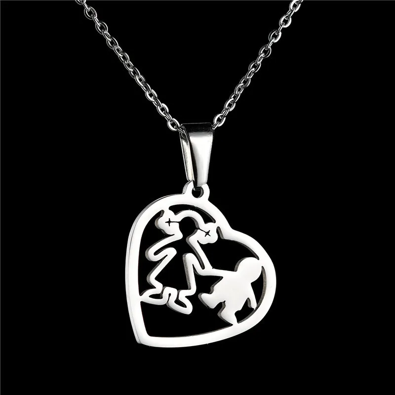 XLNT семейное ожерелье для мамы папы сына и дочки подвеска мальчика Очаровательное