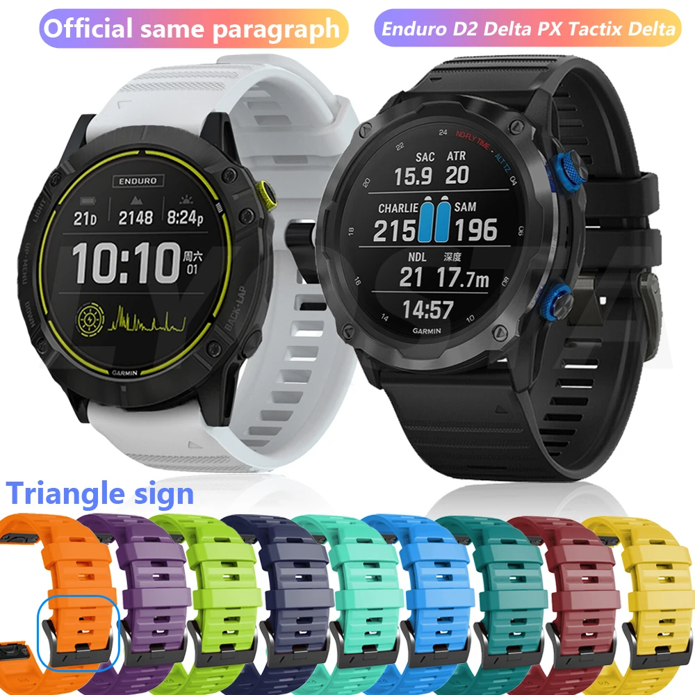 

Ремешок для наручных часов Garmin Fenix 6X 6 Pro 5 5XPlus 3HR спуск Mk1 MK2 Enduro, силиконовый быстросъемный легко устанавливаемый браслет, 22 26 мм