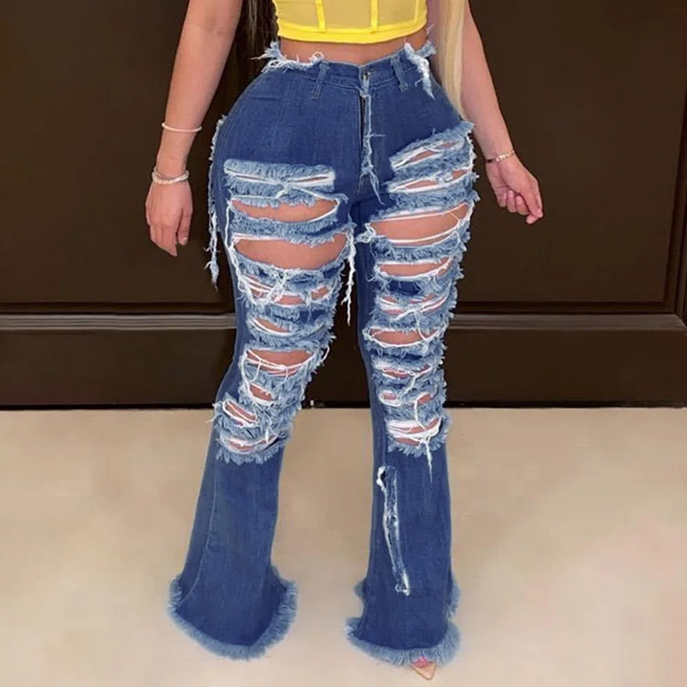 

Women Pants Streetwear 2021 Female Ladies Fashion Sexy Super High Waist Stretch Hip Fashion Hip Lift Jeans With Buttons