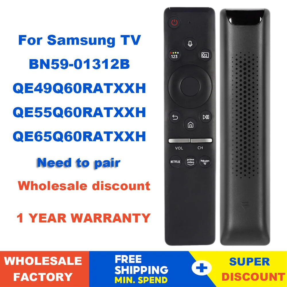 

Новый BN59-01312B голосовой Bluetooth пульт дистанционного управления для Samsung Smart qled-телевизор E43RU7406U QE43Q60RALXXN QE65Q70RATXXC QE49Q60RAT
