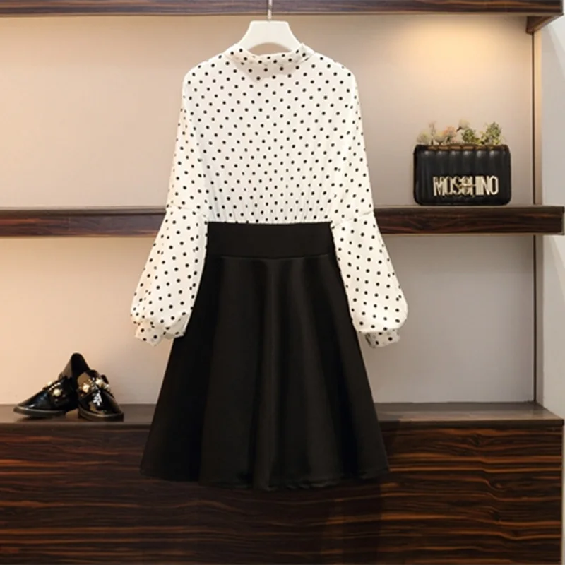 Платья в полоску с принтом - элегантные женские платья 2021 года с большими рукавами-лампасами, высокой талией и свободным кроем плюс-сайз из весенней ткани.