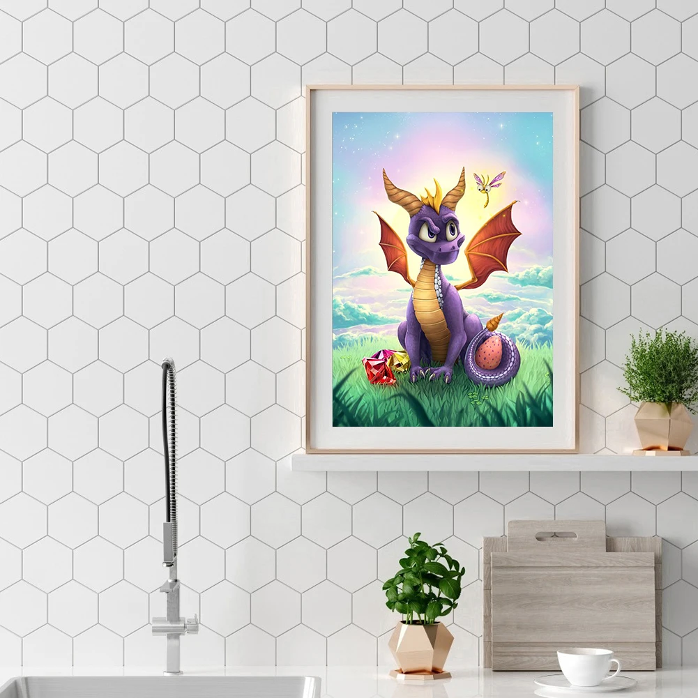 5D мультяшный динозавр рисунок Полный алмаз картина фотообои разы DIY украшение