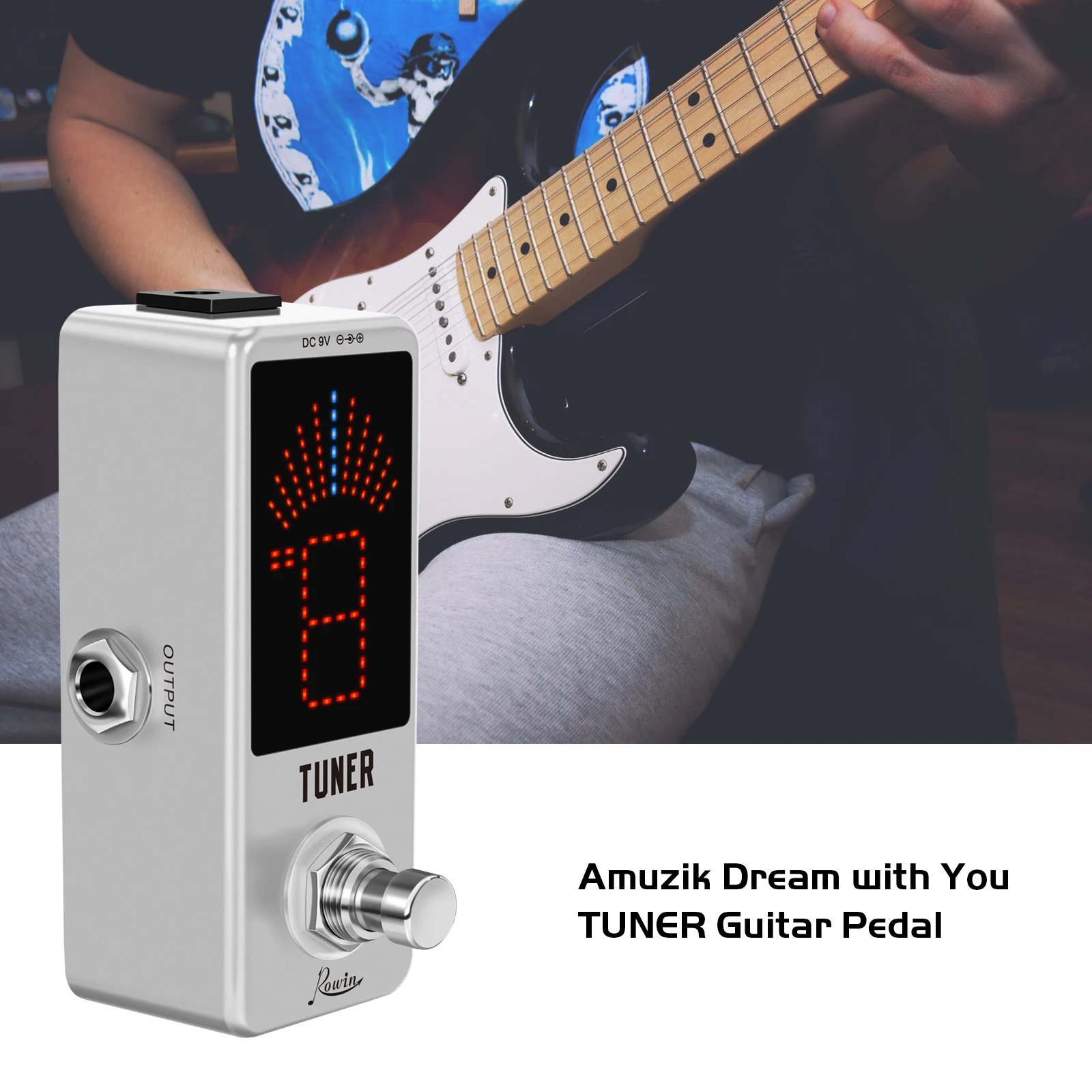 rowin lt 910 gitarre tuner pedal hohe präzision gitarre chromatische tuner pedale für elektrische gitarren free global shipping