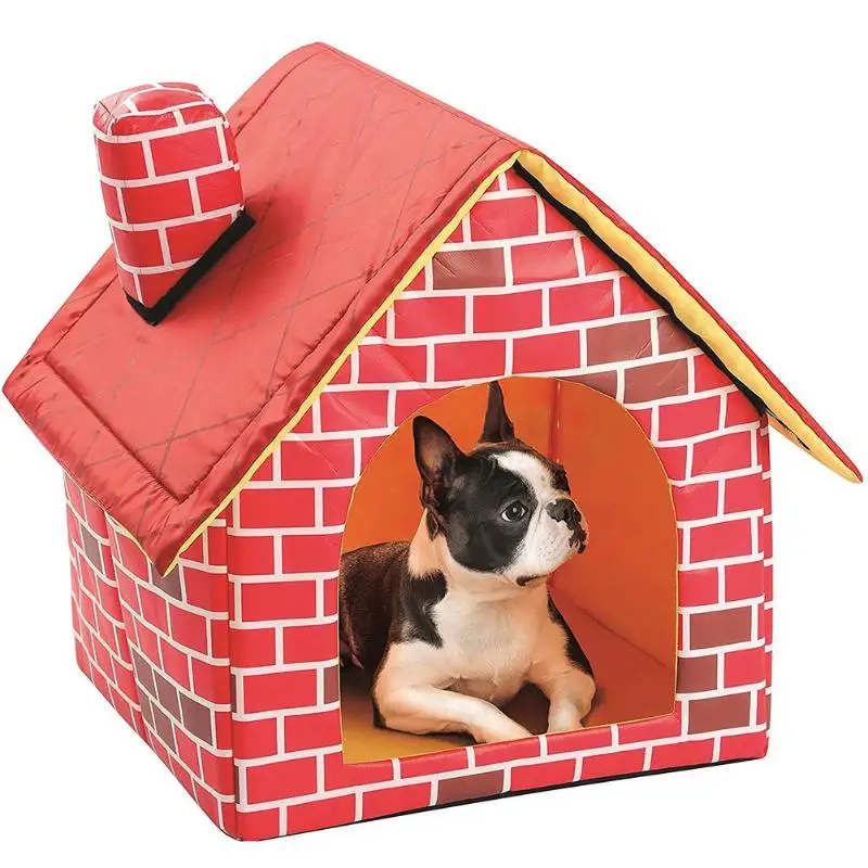 

Portable Dog House Foldable Winter Warm Pet Bed Nest Tent Cat Puppy Kennel Durable Classic Delicate pet Houses