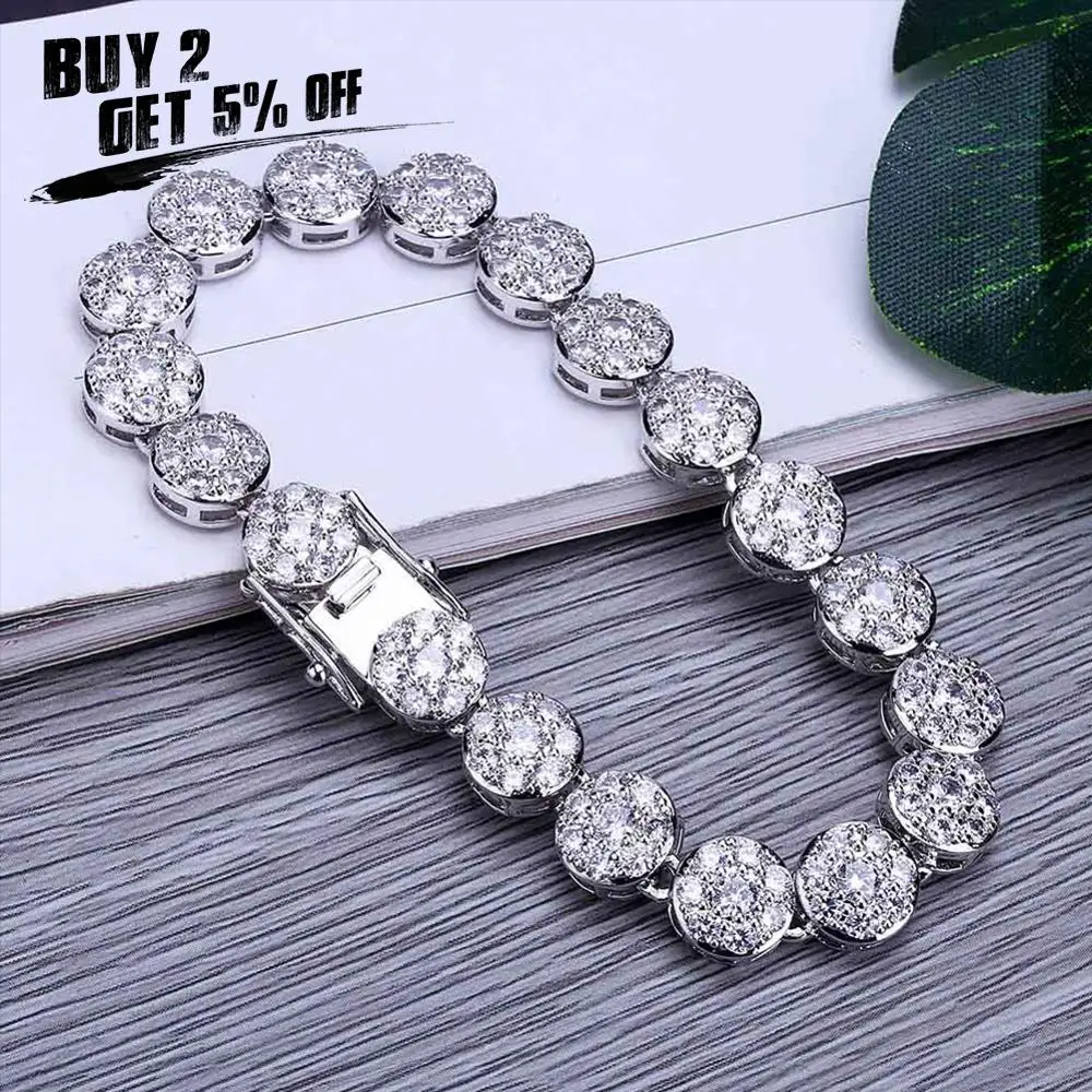 Браслеты JINAO в стиле хип-хоп для мужчин и женщин ювелирные украшения со стразами