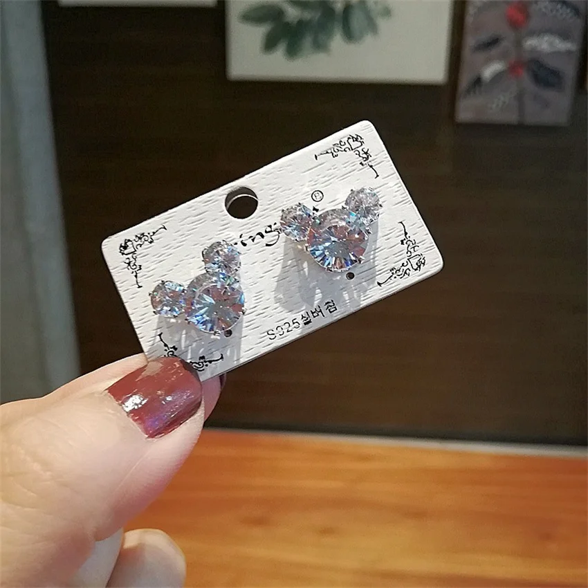 Серьги с цирконом в форме мыши женские темпераментные супер-красные серьги виде