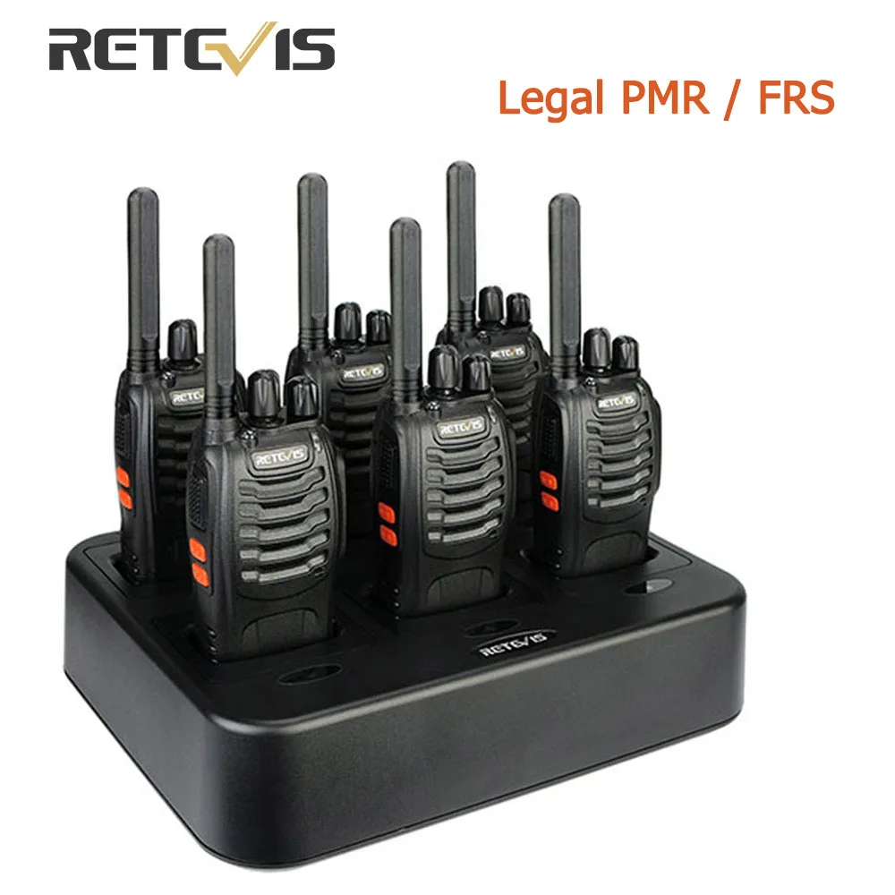

6pcs Retevis H777 Two Way Radio Walkie Talkie + Six-Way Charger VOX UHF Portable Walkie Talkie Transceiver For Hotel/Restaurant