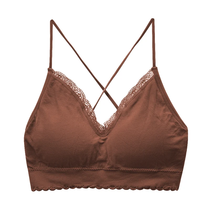 BROWN (Beauty style) Бюстгальтер, топ-труба, укороченные женские топы без бретелек, женское нижнее белье, сексуальное однотонное хлопковое женское нижнее белье, бесшовный бюстгальтер без косточек 302 - Цвет: BROWN (Beauty style)