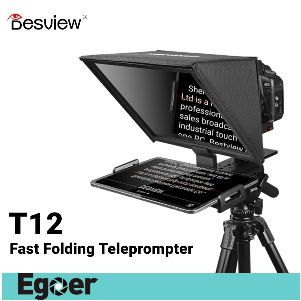 

Bestview T12 быстроскладывающийся HD дисплей с телеподсказкой поддержка горизонтальной/вертикальной записи документов