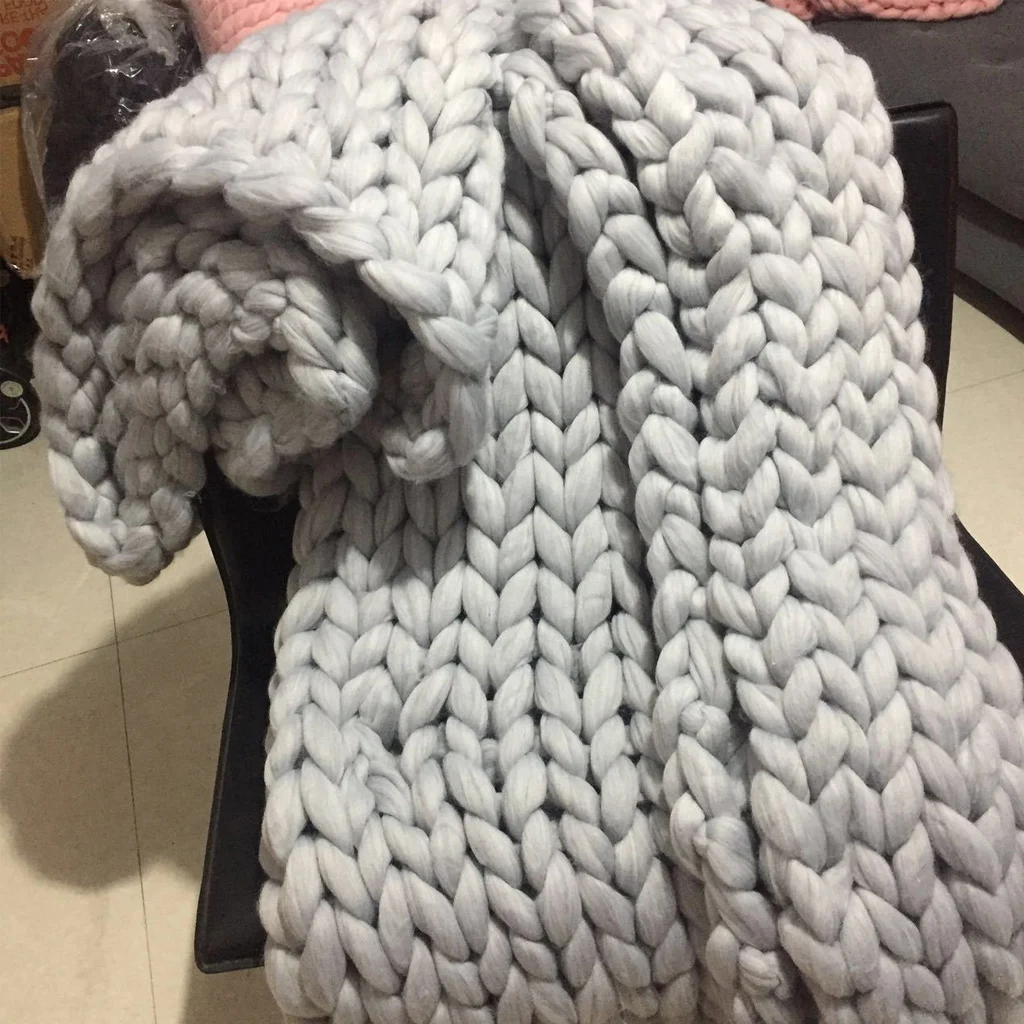 1000 г толстые пряжи вязание крючком мягкий хлопок DIY громоздкие руки вязаное одеяло ручное вязание ровинг прядильная пряжа для одеяло коврик