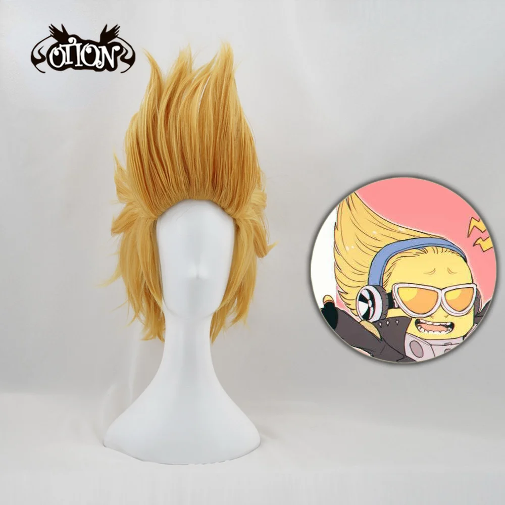 

My Hero Academia Mirio Toogata Golden Blonde Wig Cosplay Boku no Academia Halloween Costume Synthetic Hair Wigs + Wig Cap