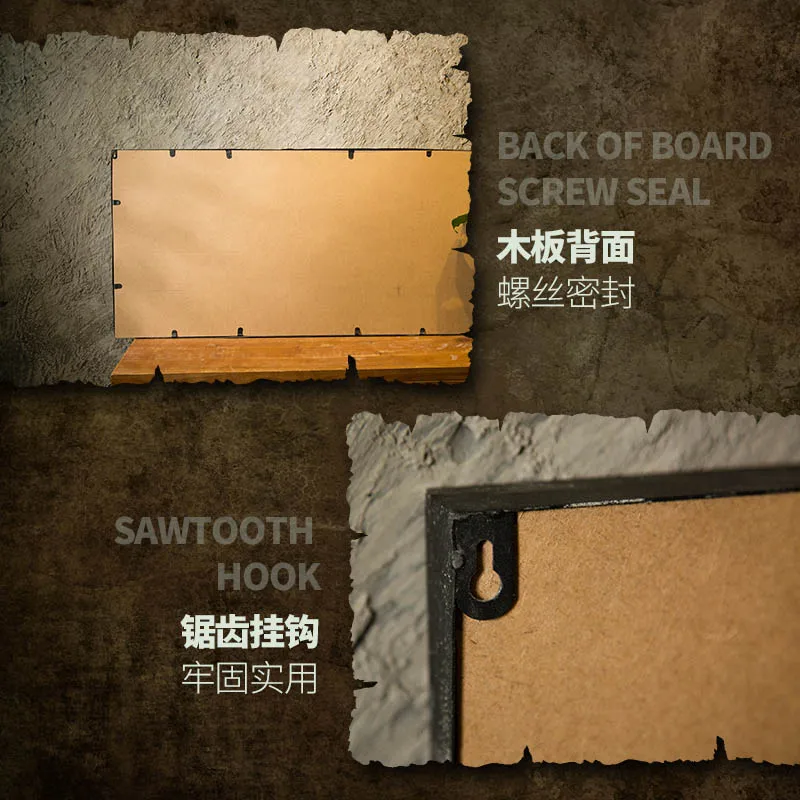 3D Карта мира живопись доска бар ресторан настенная подвеска личность чердак