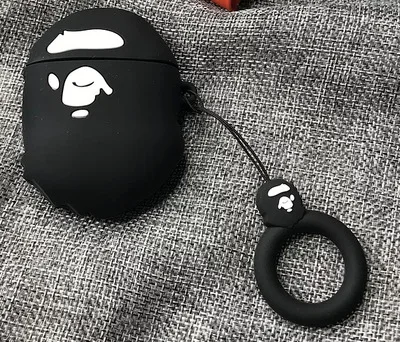 V-96 Смайлик авокадо брелок силиконовый чехол для Apple Airpods 1 2 аксессуары чехол Защитный чехол Сумка Коробка Чехол для наушников брелок - Цвет: V-96