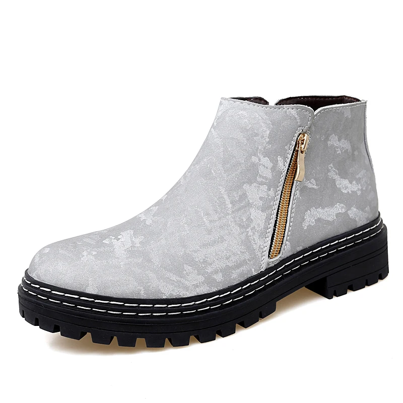 

Dropshipping Men Boots Luxury Spring/ Beige Elegant Chelsea Boots Men Cow Suede Leather Lovers' Shoes Plus Size 37 46