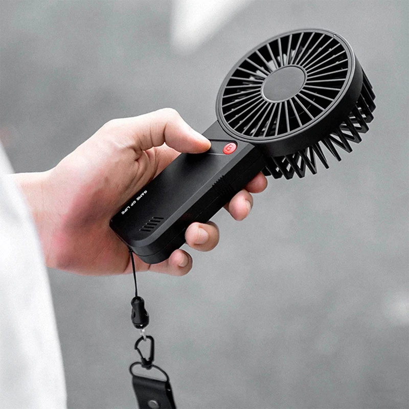 

Top Deals 2000MAh Portable Mini Fan USB Rechargeable Handheld Fan with Stand Cradle Super Mute for Indoor Outdoor Travel