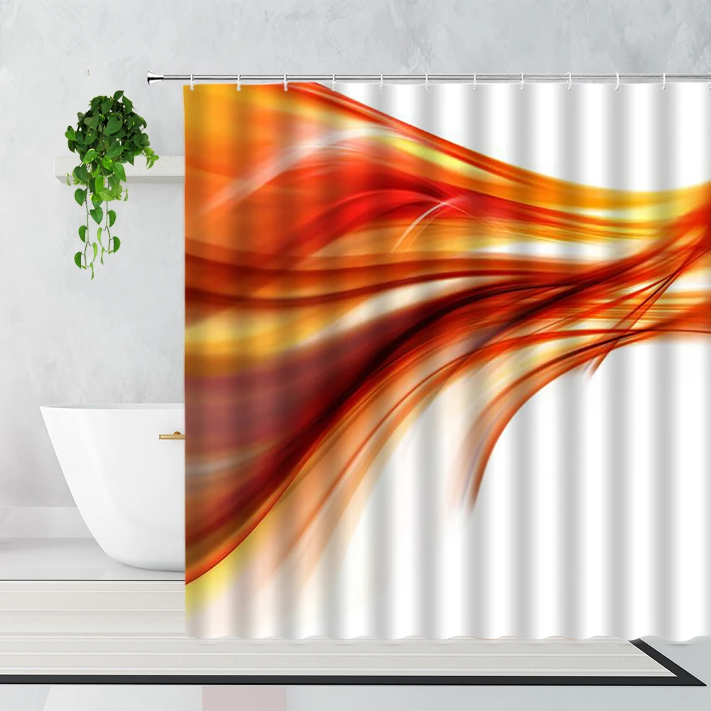 

Занавеска для душа с геометрическим рисунком и крючком