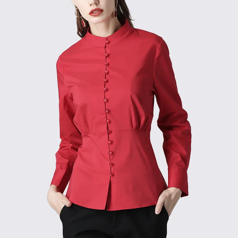 

Office Ladies White Shirt Women Tops Fashion Korean Elegant Slim Cotton Blouse Womens Plus Size New 2019 Winter Bottoming Shirts