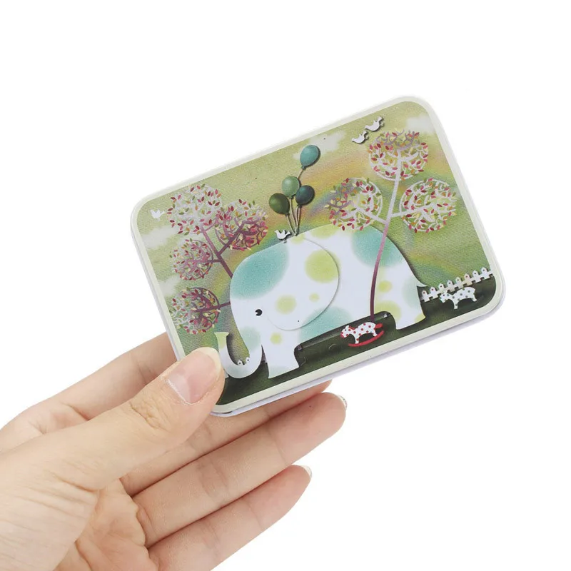 Контейнер для хранения органайзер с рисунком слона милая маленькая банка