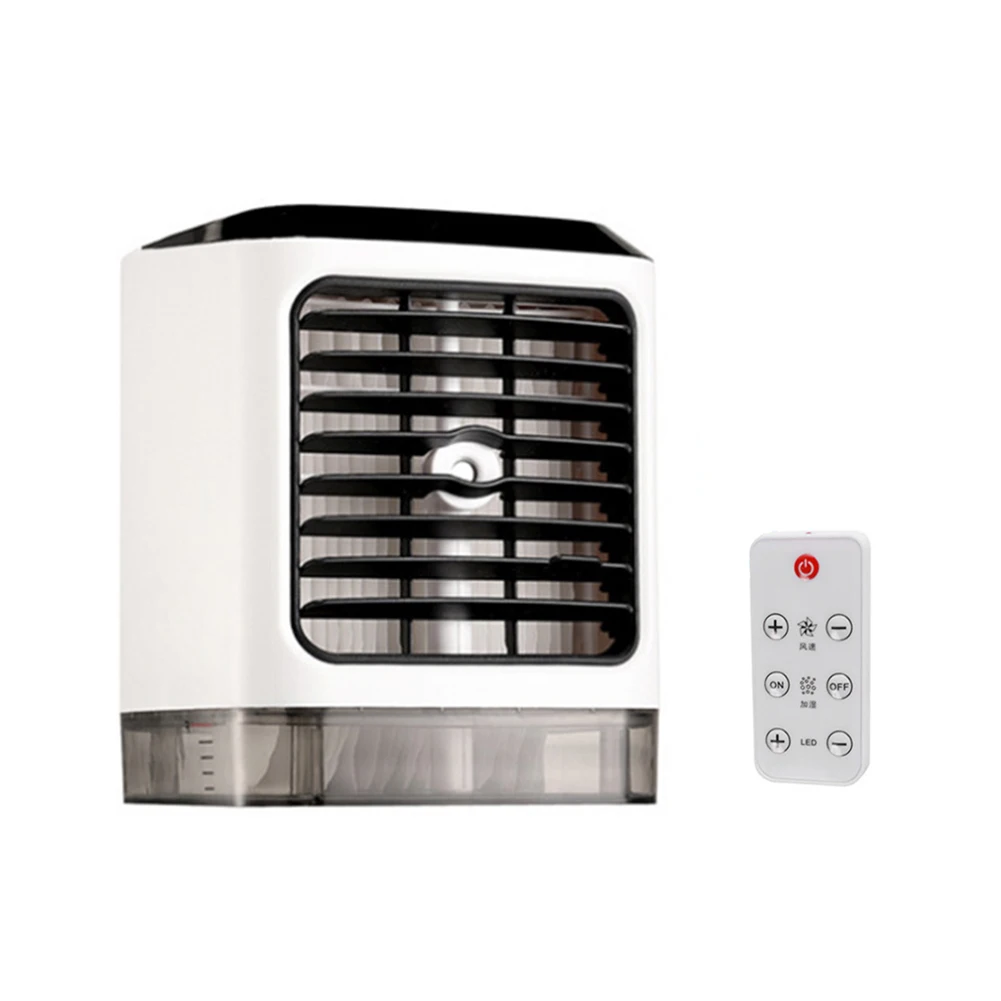 

Portable Air Conditioner 7 Colors LED Conditioning Mini 3-in-1 Humidifier Purifier USB Desktop Remote Controller Air Cooler Fan