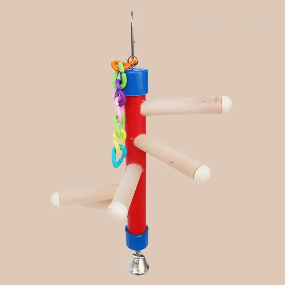 

Wooden Sturdy Parrot Standing Swing Toy Holder Parrot Swing Toy Decorative Pet Supplies