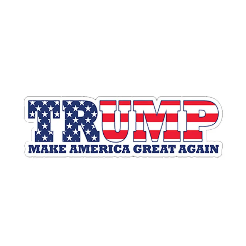 

13cm X 7.6cm Donald Trump Make America Great Again Bumper Stripes Sticker Decal Car Truck Window Flag Waterproof Car Styling