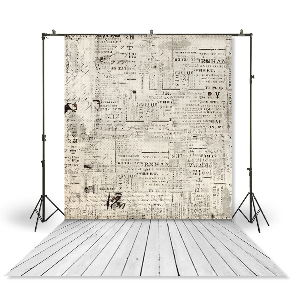 

HUAYI Photography Backdrop Newborns Baby Child Photo Booth Background Old Newspaper Brick Wall Studio Photo BackdropXT-4024