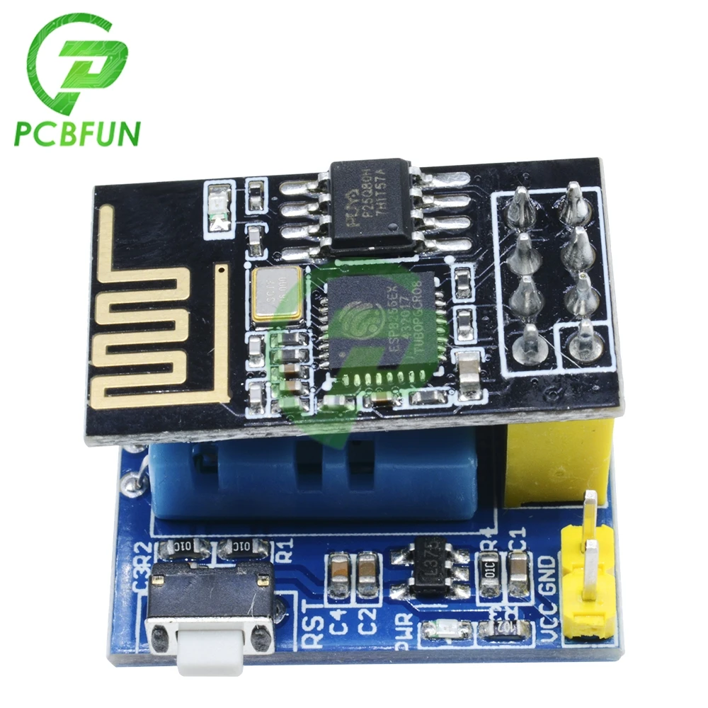 ESP8266 DHT11 Temperature and Humidity WIFI Adapter Board Module+ESP-01S Module 802.11 b/g/n 3.7V-12V VCC GND FOR Arduino | Электронные