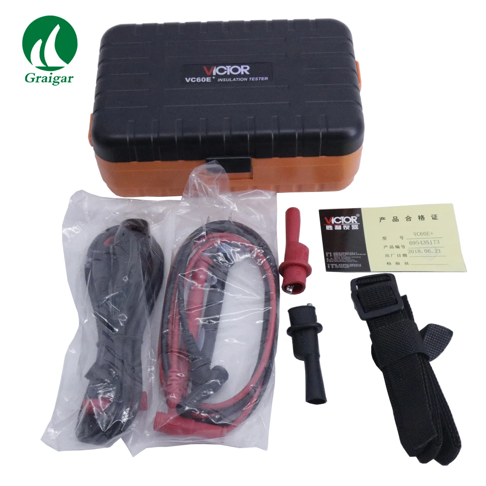 

VC60E+ Portable Digital Insulation Tester Megger MegOhm Resistance Meter