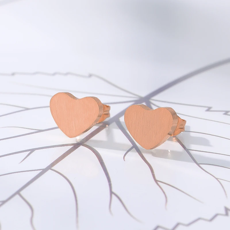 DIANSHANGKAITUOZHE Stainless Steel Earrings Fashion Jewelry Aros Gold Silver Heart For Women Orecchini Boucle D'oreille | Украшения и
