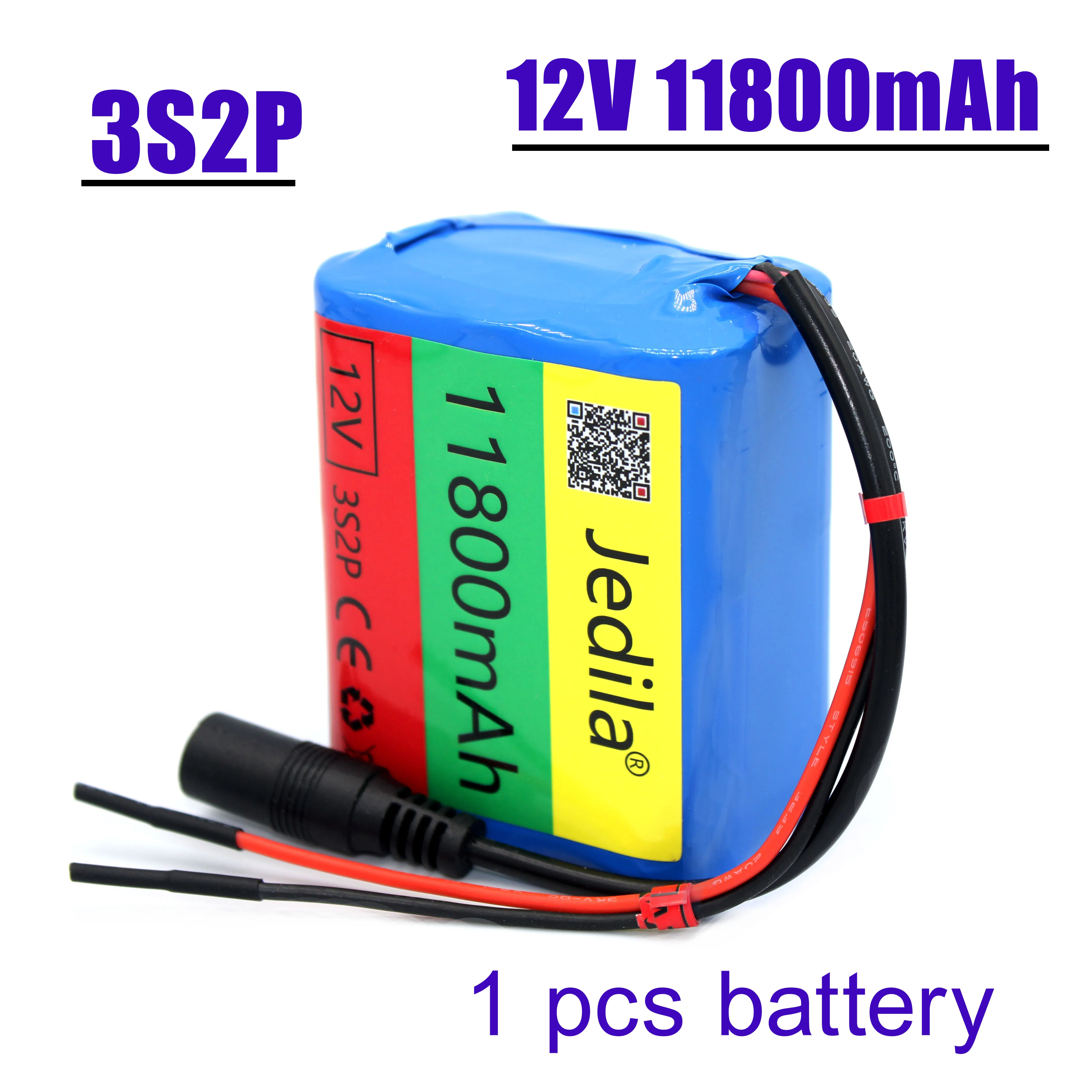 100%.New.12V.11800 мАч. 3S2P. Батарея на литий-ионном реле 18650.батарея на литиевой батарее, защитная аккумуляторная батарея на литиевом реле, 1 а зарядно...