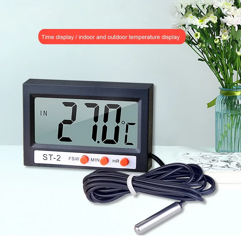 Цифровой термометр для аквариума с ЖК дисплеем датчик температуры морской воды