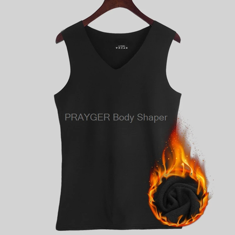 4XL Winter Men Thermal Warm Underwear Breathable Vest Sleeveless Velvet Soft Tank Tops Male Undershirt