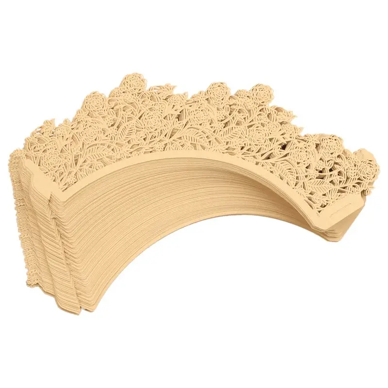 100 шт. кружевные пустотелые вкладыши для кекса бумажные стаканчики торта товары