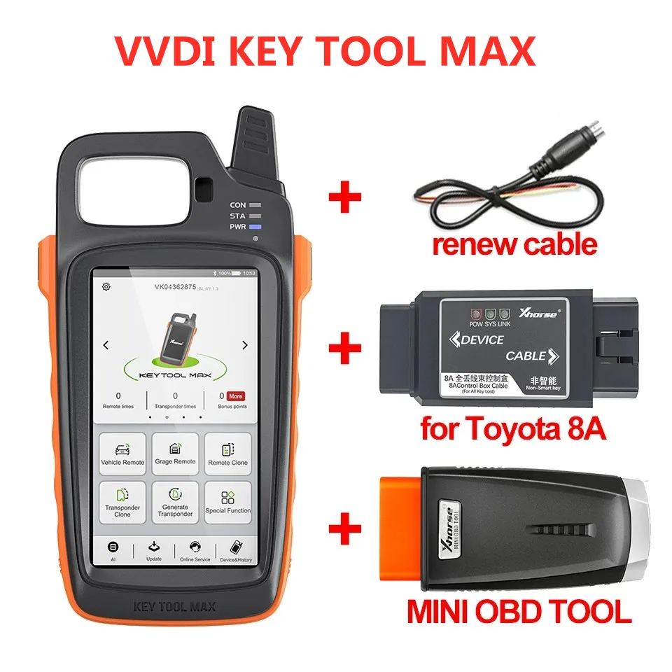Xhorse VVDI KEY TOOL MAX с Mini OBD пульт дистанционного управления и чип генератор Поддержка