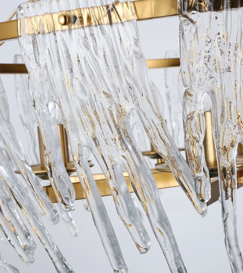 New Crystal Chandelier Nordic Round Simple Creative Restaurant Light Art Crystal LED Decorative Chandelier
