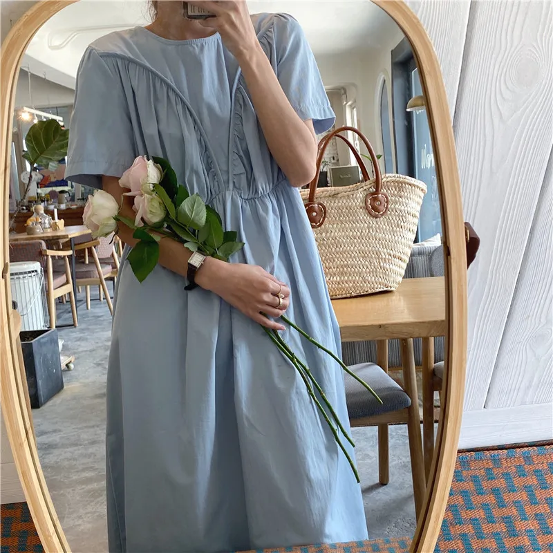 

2021 Plus Size Summer Shirt Dress Evening Female Vintage Dress Party Oversize Short Sleeve Beach Women Dresses Robe Vestido Prom