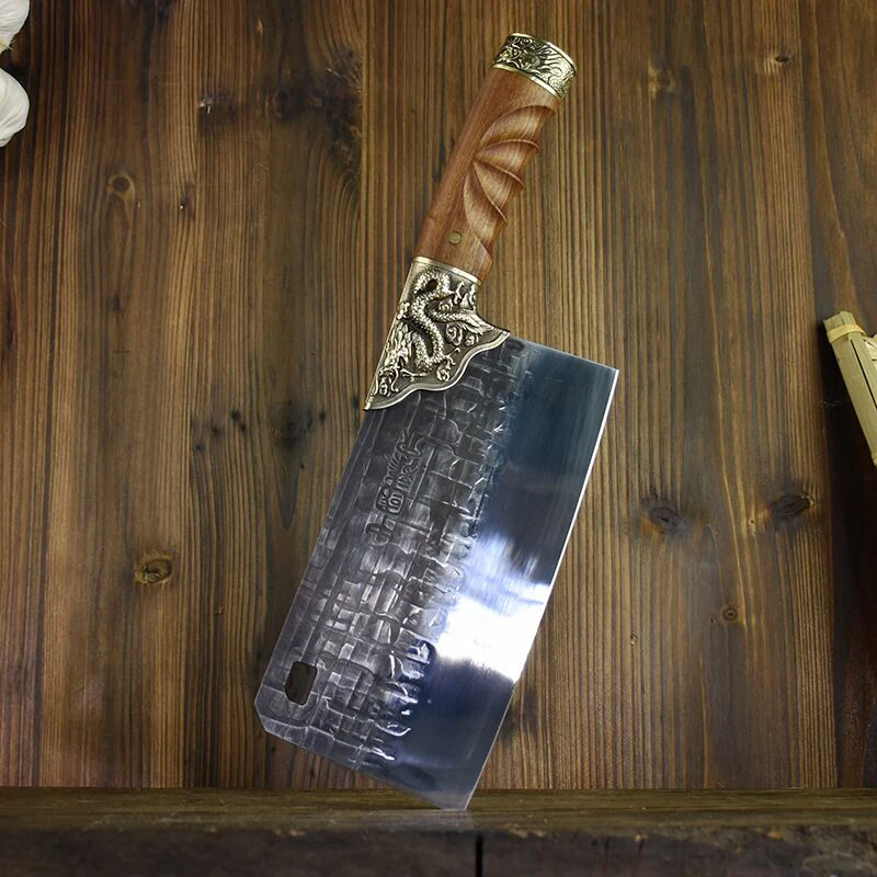 Longquan призрачный ручной работы Нож для чистки костей мяса нож двойного назначения