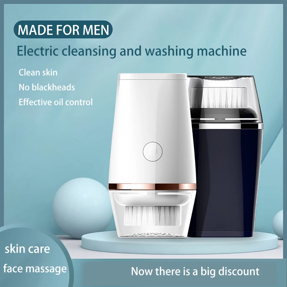 

Electric Cleansing Face Brush Portable Massager for Men Deep Cleansing Massage Skin Tightening Dead Skin Removal Skin Care