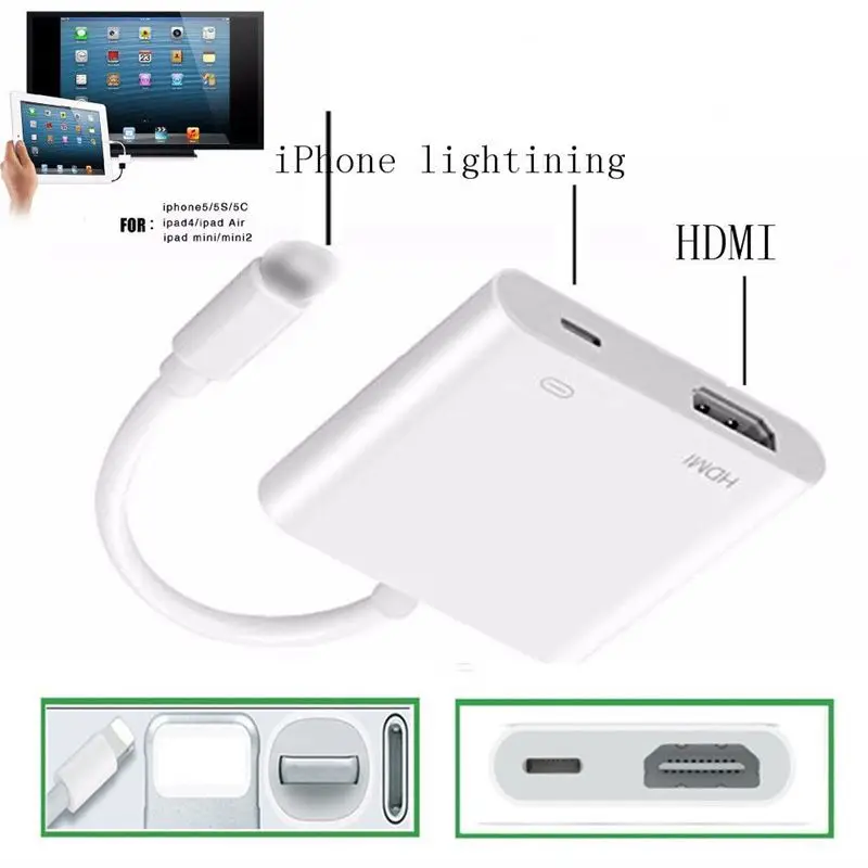 1080P 8 Pin Lightning к HDMI ТВ AV Кабель-адаптер для iPhone 5S 6 6S 7 Plus X |