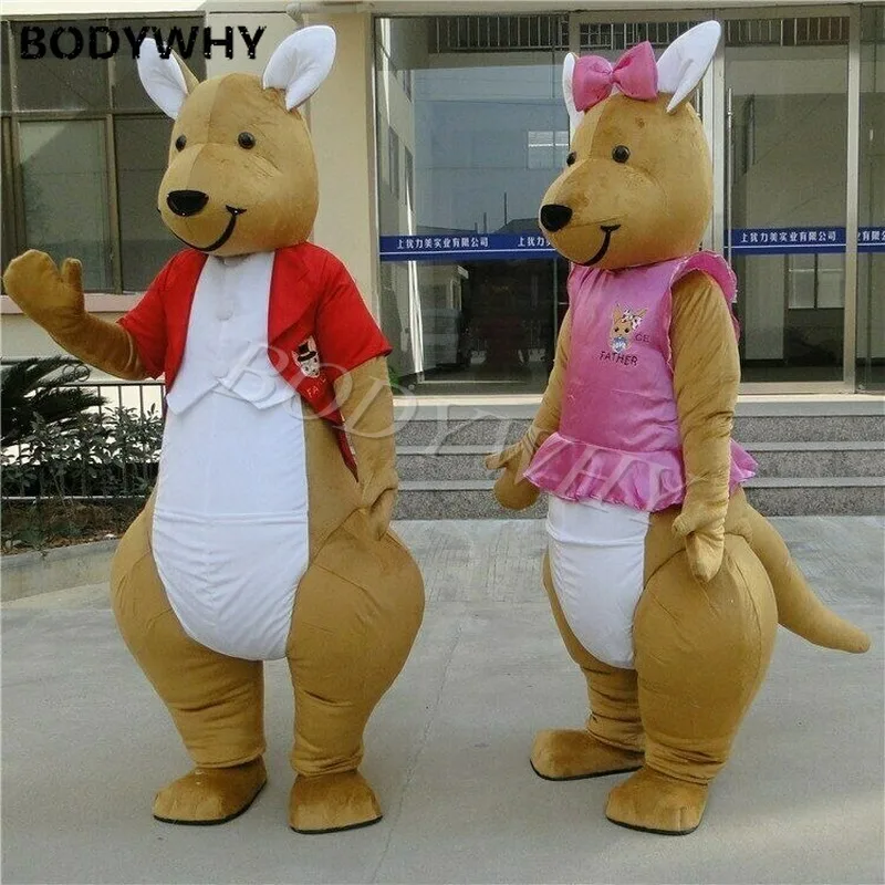 Талисман Кенгуру костюм Косплэй Вечерние игры платье наряд на Хэллоуин для