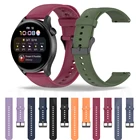 Силиконовый ремешок для часов Huawei Watch 3 GT 2 2E Pro Samsung Galaxy Watch 3 45 мм 46 мм Gear S3 Frontier Amazfit GTR 47 мм
