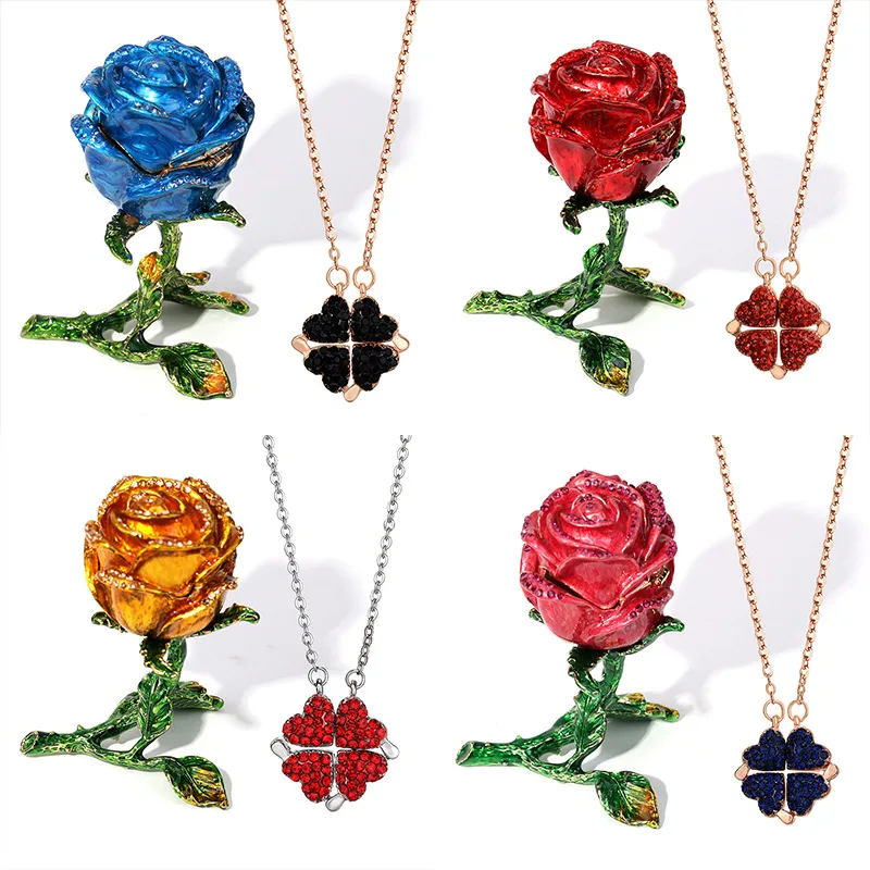 

Clover necklace lady Duo Heart necklace for women new necklace 2021