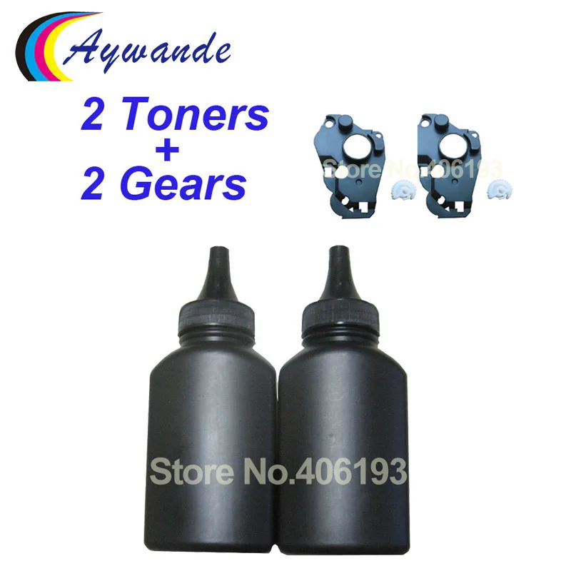 2 Toners + Gears TN1000 TN 1000 TN1030 1030 TN1050 1050 TN1060 TN1070 1060 TN1075 1070 Заправка тонера|refill toner powder|toner