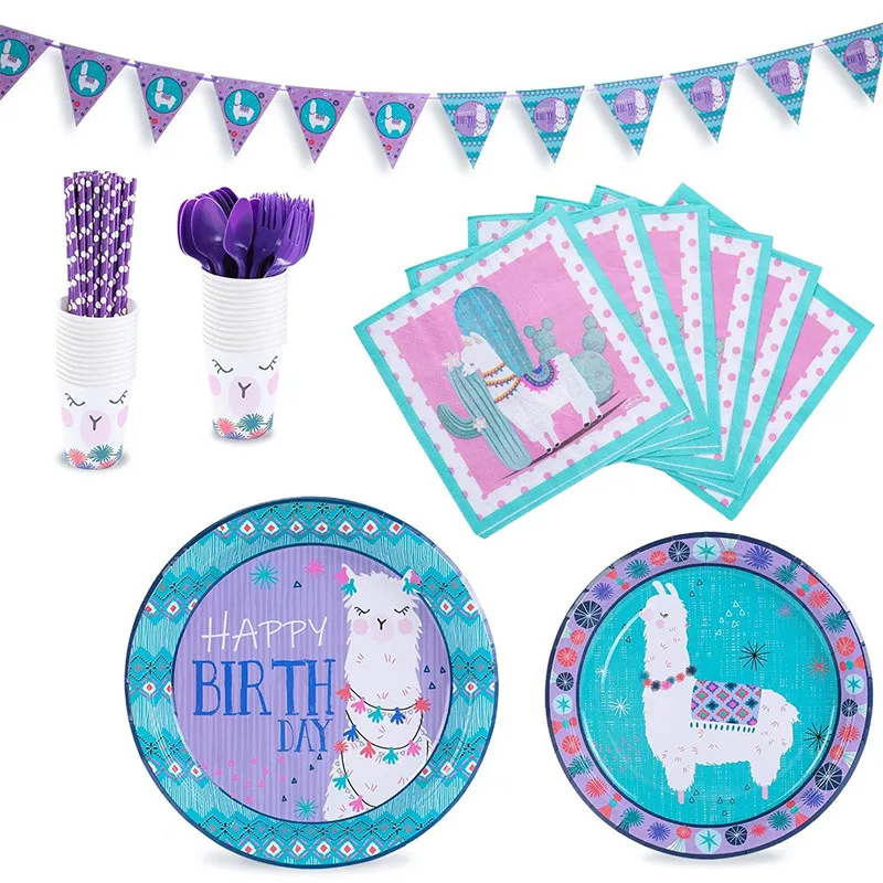 Салфетки из ламы и альпаки Fw41 бумажные тарелки стаканы | Дом сад