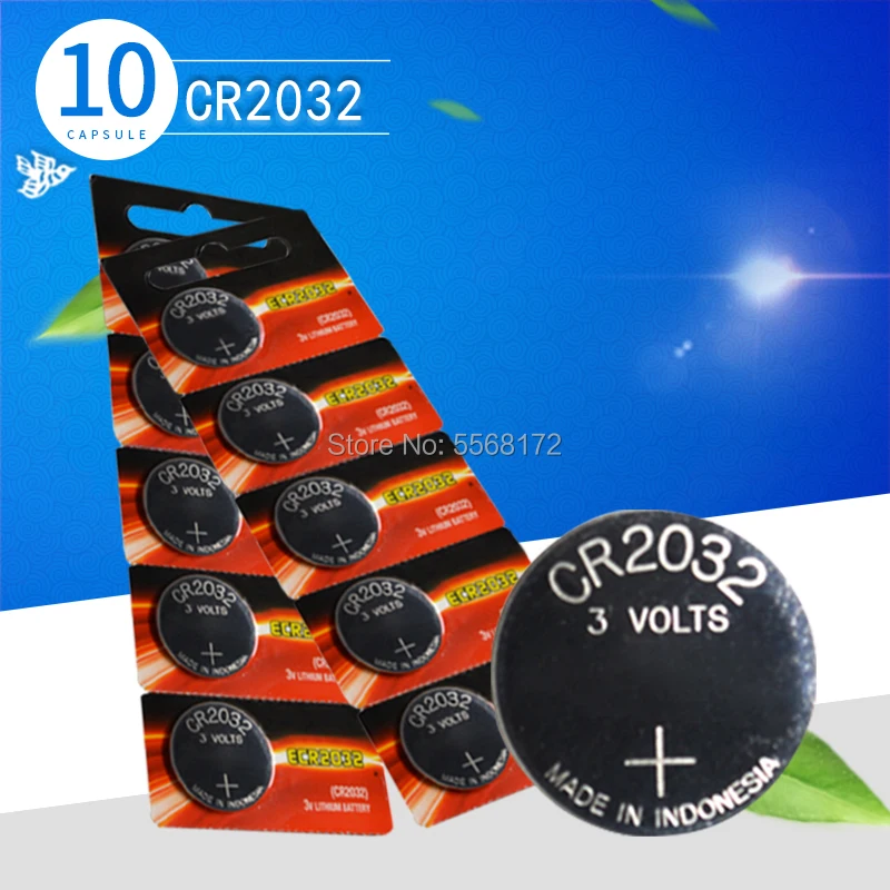 10 шт. cr2032 DL2032 ECR2032 5004LC KCR2032 BR2032 3В для Energizer кнопочная ячейка монета литиевые